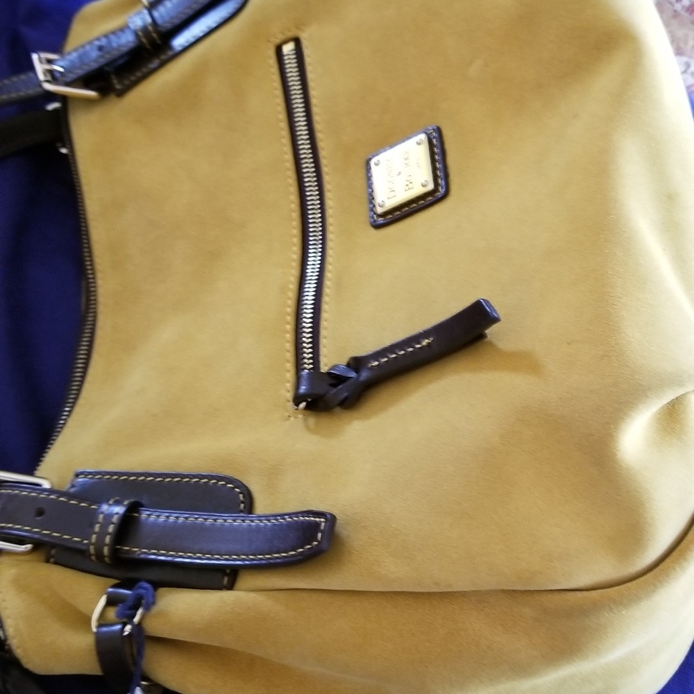 Dooney & Bourke mustard suede bag - Picture 6 of 8